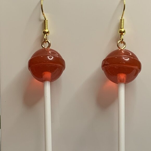 Lollipop Earring, Sucker Earring, Funny Food Earring, Candy Earring, Gift Idea - Picture 6 of 8